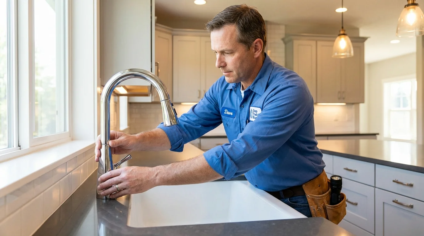 Kitchen faucet installation by Johns Plumbing LLC in Hickory Hills